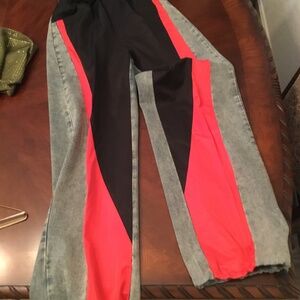 HARDEST TO LOVE COLORBLOCK DENIM PANT - S